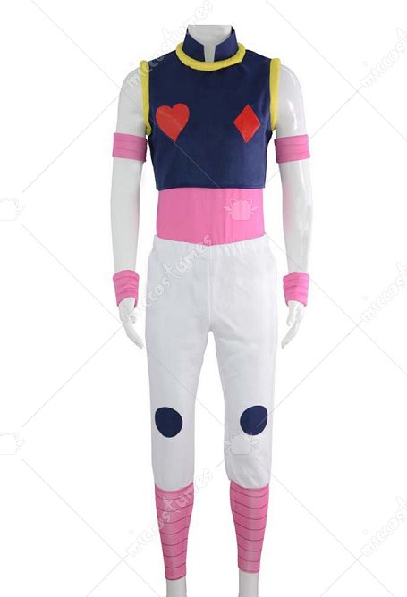 Costume de cosplay Hisoka de Hunter x Hunter doublure et haut avec pantalon et brassards
