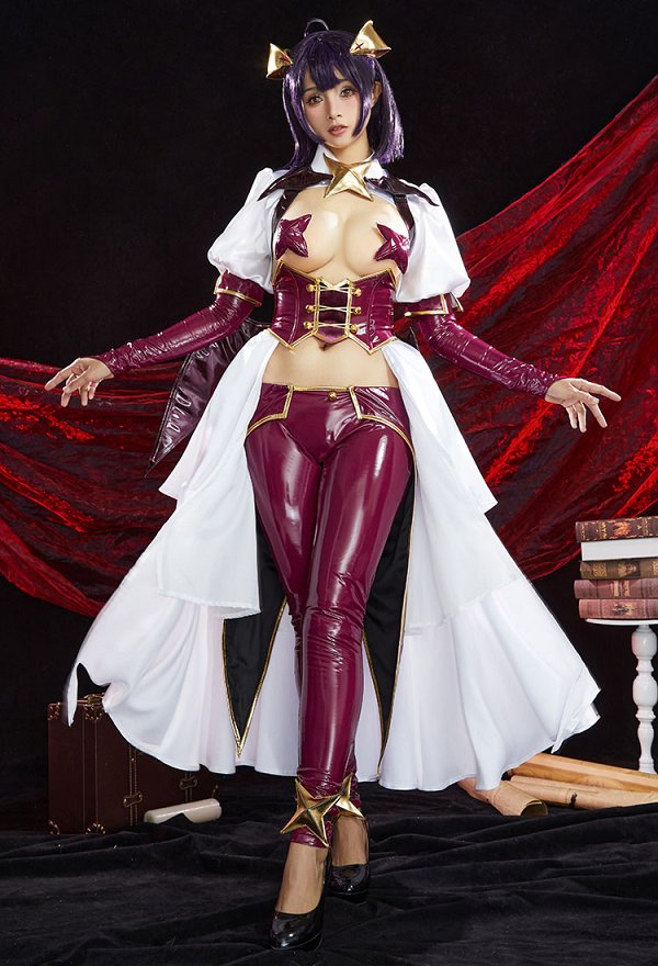 Gushing Over Magical Girls Hiiragi Utena Cosplay Costume Short Top and Leather Pants with Skirt and Wings