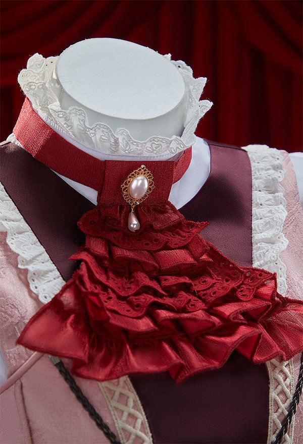Tekken 8 Lili Cosplay Costume Chemisier et Robe de Style de Court avec Gants et Bas de Cuisse