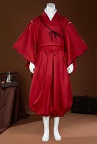 Inu-Yasha Costume de Cosplay Top et pantalon avec collier Inu-Yasha Costume de Cosplay Top et pantalon avec collier