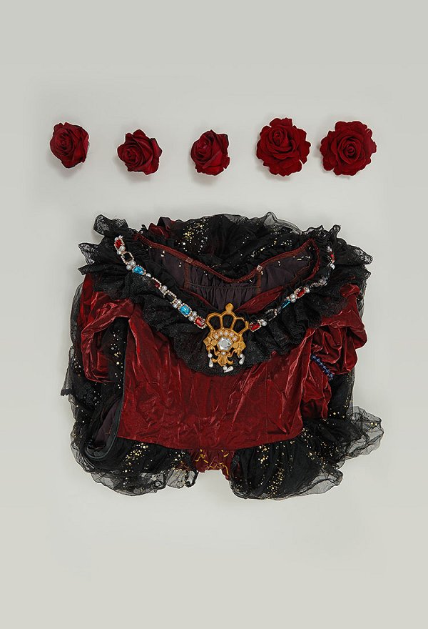 Identity V Mary Bloody Queen Cosplay Costume Dress and Headscarf with Waistband and Gloves
