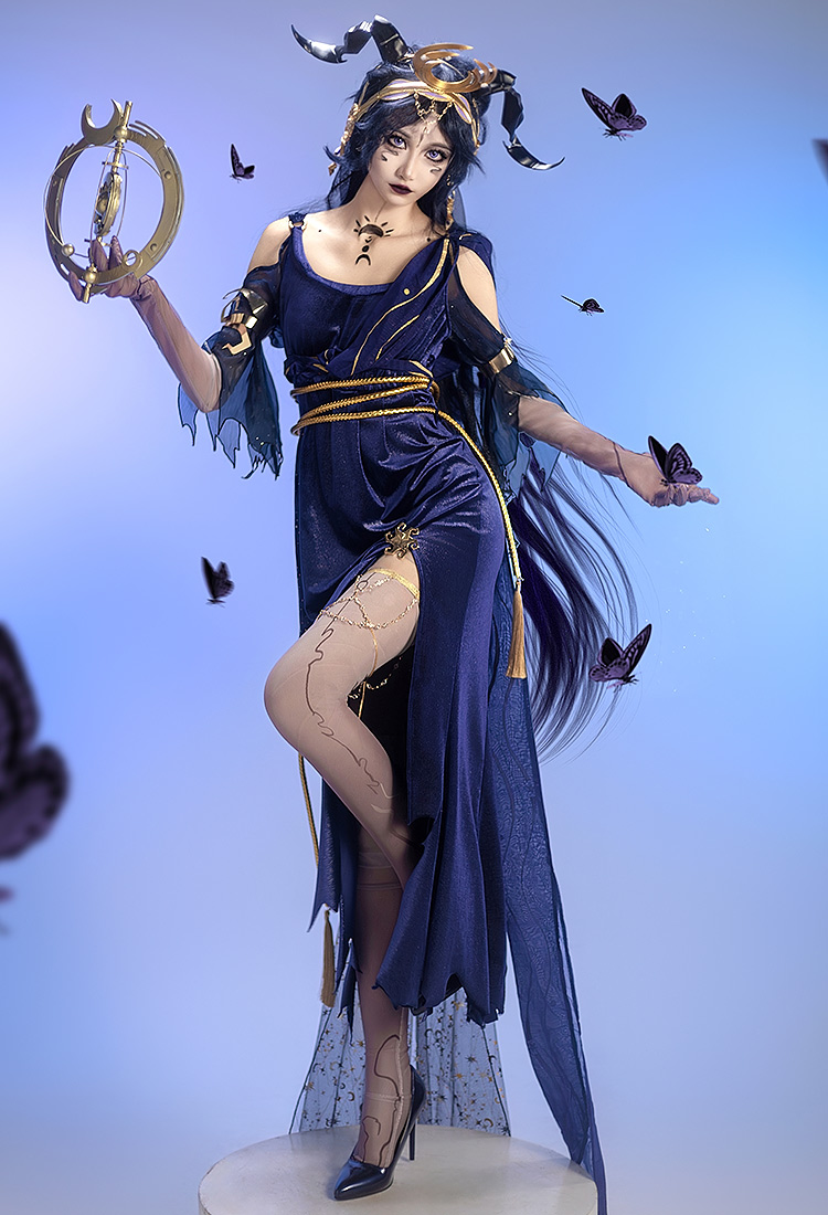 Identity V Fiona Gilman Priestess Cosplay Kostüm Kleid Accessoires Kopfbedeckung