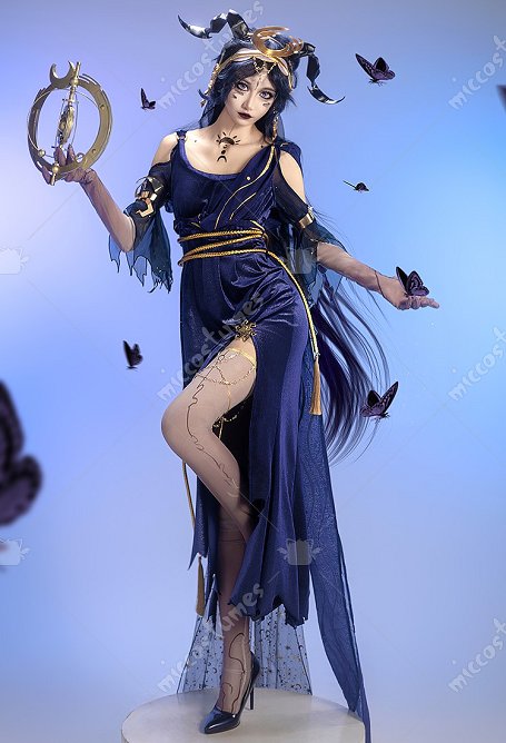 Identity V Fiona Gilman Priestess Cosplay Kostüm Kleid Accessoires Kopfbedeckung