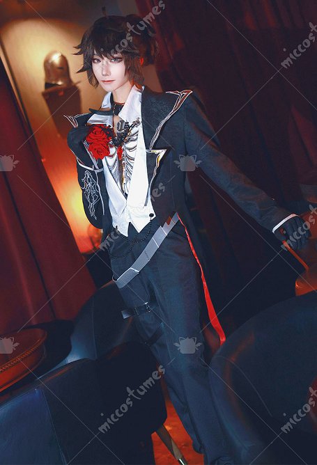Identity V Prisoner Luca Balsa Cosplay Kostüm Jacke Hose mit Weste Hemd