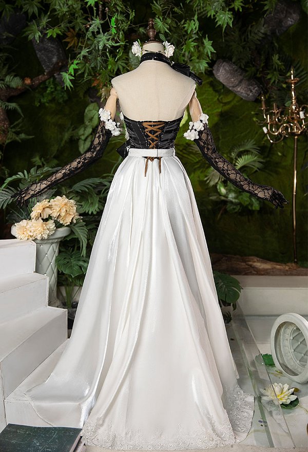 Traje de Cosplay de Identity V Skin Overture of Spring de Ada Mesmer Vestido con Diadema y Guantes