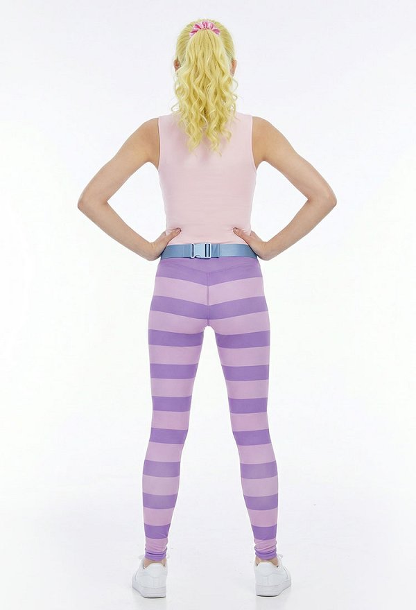 Traje de cosplay de Judy Fitness Yoga de Zootopia top y pantalones con riñonera y cinta para el pelo Traje de cosplay de Judy Fitness Yoga de Zootopia top y pantalones con riñonera y cinta para el pelo