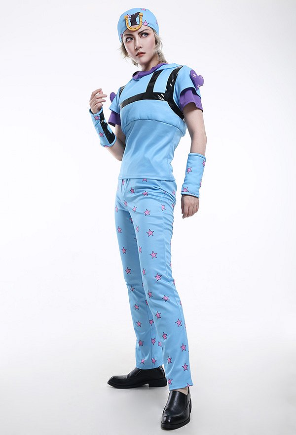 JJBA 7 Steel Ball Run Johnny Josta Hooded Conjunto de Cosplay con Sombrero JJBA 7 Steel Ball Run Johnny Josta Hooded Conjunto de Cosplay con Sombrero