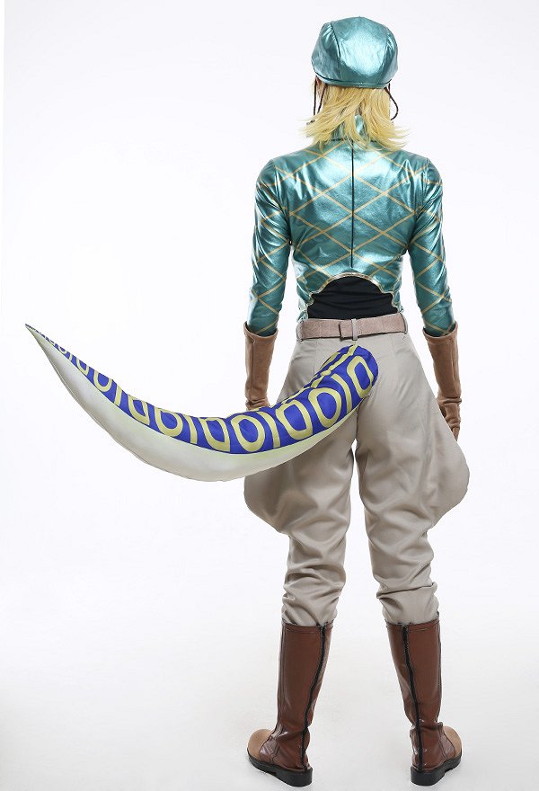 JJBA 7 Steel Ball Run Diego Dio Bulando Disfraz de Cosplay con Sombrero y Cola de Dinosaurio JJBA 7 Steel Ball Run Diego Dio Bulando Disfraz de Cosplay con Sombrero y Cola de Dinosaurio