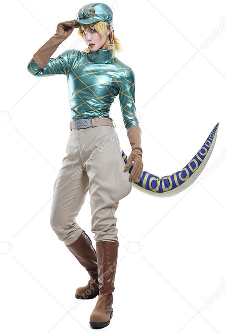 JJBA 7 Steel Ball Run Diego Dio Bulando Disfraz de Cosplay con Sombrero y Cola de Dinosaurio