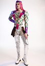 JJBA Narciso Traje de Malla Traje Cosplay con Sombrero y Delantal