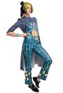 JJBA Stone Ocean Jolyne Cujo Cosplay Disfraz Estampado Top y Pantalones con Abrigo Largo