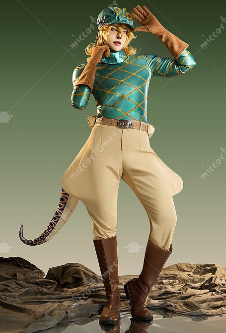 Estilo cómic Optimizado Ver JJBA 7 SBR Diego Dio Brando  Traje de cosplay Pantalones con sombrero y cola