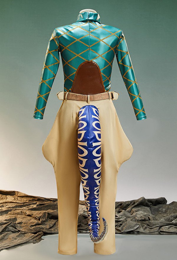 Estilo cómic Optimizado Ver JJBA 7 SBR Diego Dio Brando Traje de cosplay Pantalones con sombrero y cola Estilo cómic Optimizado Ver JJBA 7 SBR Diego Dio Brando Traje de cosplay Pantalones con sombrero y cola