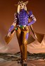 Traje de cosplay de JJBA Bizarre Adventure estilo cómic optimizado 7 SBR Gyro Zeppeli con camiseta pantalones capa y sombrero