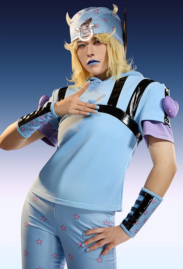 Traje de cosplay de Johnny Joestar de JJBA Bizarre Adventure 7 estilo cómic optimizado con camiseta y pantalones sombrero y mangas Traje de cosplay de Johnny Joestar de JJBA Bizarre Adventure 7 estilo cómic optimizado con camiseta y pantalones sombrero y mangas
