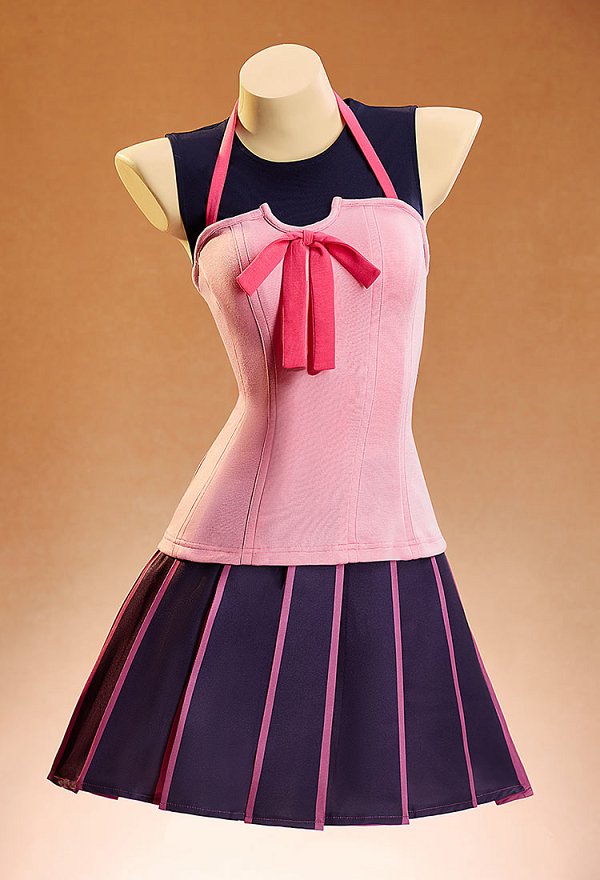 Animated Ver JoJos 7 SBR Lucy Steel Cosplay Costume Top and Skirt with Sleeves