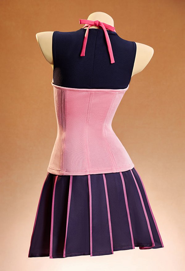 Animated Ver JoJos 7 SBR Lucy Steel Cosplay Costume Top and Skirt with Sleeves