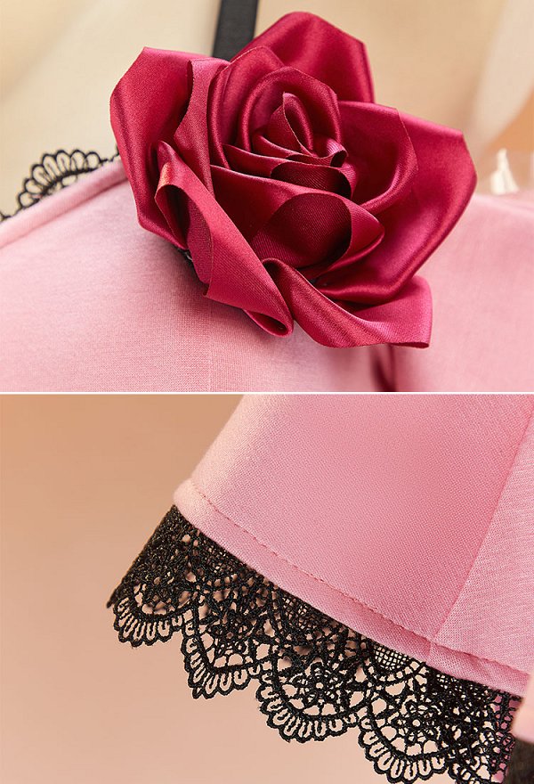 Comic-Stil Ver JJBA 7 SBR Lucy Steel Cosplay Kostümkleid mit Strumpfhose und Stulpen