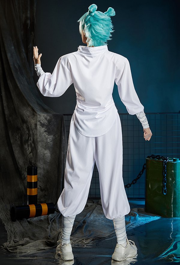 Jujitsu Fight Kashimo Hajime Cosplay Costume Top and Pants with Bandage