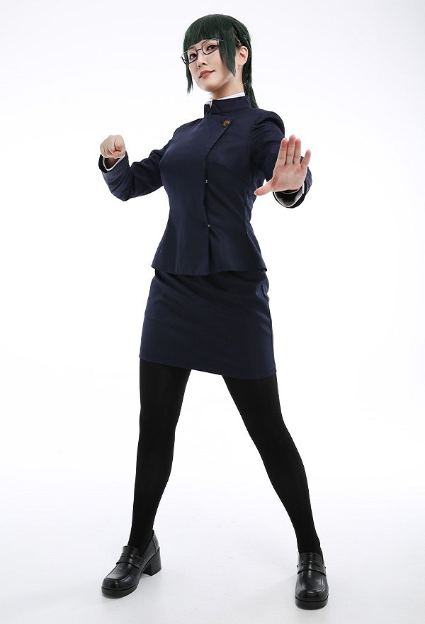 Jujitsu Fight Costume de Cosplay Maki Zenin Uniforme avec Collant Jujitsu Fight Costume de Cosplay Maki Zenin Uniforme avec Collant
