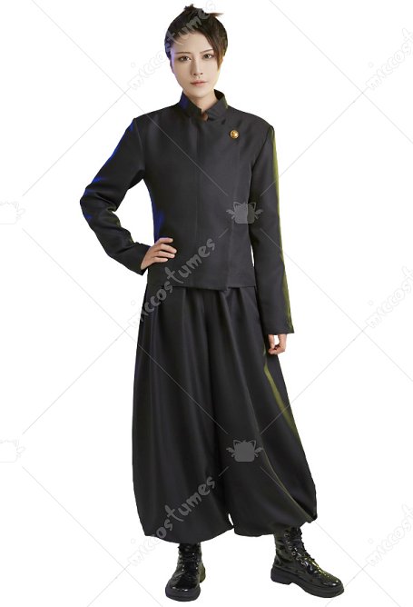 Jujitsu Fight Suguru Geto Long Sleeve Top and Trousers Set Cosplay Costume