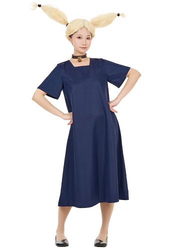 Jujitsu Fight Momo Nishimiya Cosplay Costume Long Dress with choker and Hair Ties