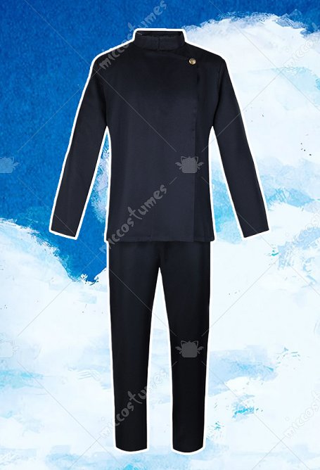 jujitsu Fight Satoru Schuluniform Cosplay Kostüm Langarmjacke mit Hose