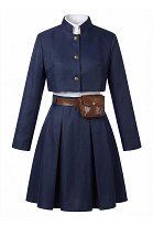 Jujitsu Fight Kugisaki Nobara Cosplay Costume Chemise et Manteau avec Jupe et Sac banane