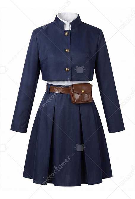 Jujitsu Fight Kugisaki Nobara Cosplay Costume Chemise et Manteau avec Jupe et Sac banane