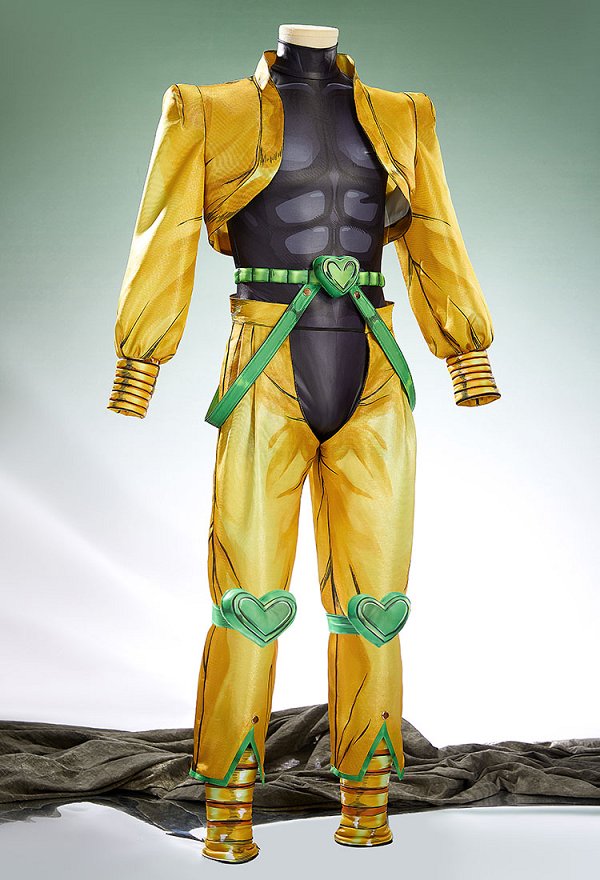 Traje de cosplay de Dio JJBA en 2D con chaqueta y pantalones