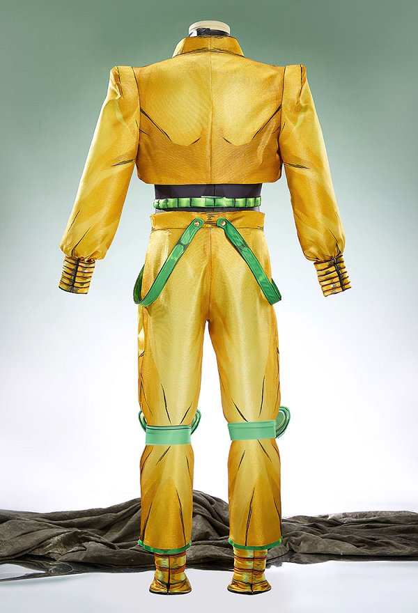Traje de cosplay de Dio JJBA en 2D con chaqueta y pantalones