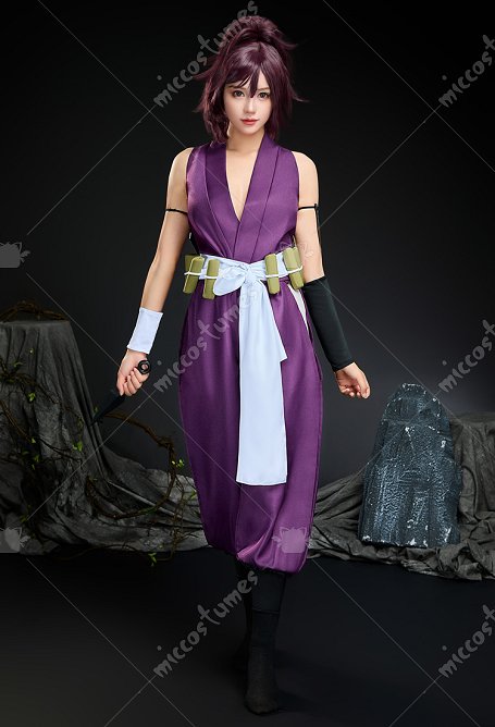 Hell: Jigokuraku Yuzuriha Cosplay Japanischer Ninja Top Hosen Taillen Zubehör Socken Set Cosplay Kostüm