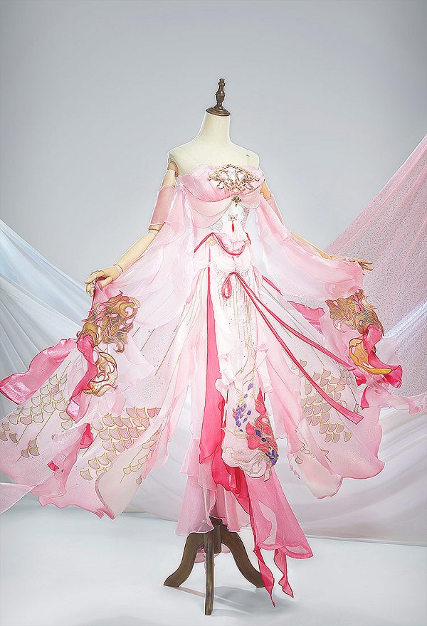 Vestido de disfraz de cosplay de JX3 Xiu Jie con pantalones y mangas
