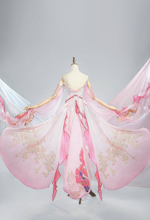 Vestido de disfraz de cosplay de JX3 Xiu Jie con pantalones y mangas
