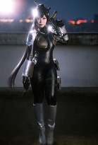 Monster No.8 Mina Costume de cosplay Combinaison et gants assortis avec ceinture et jambières Monster No.8 Mina Costume de cosplay Combinaison et gants assortis avec ceinture et jambières