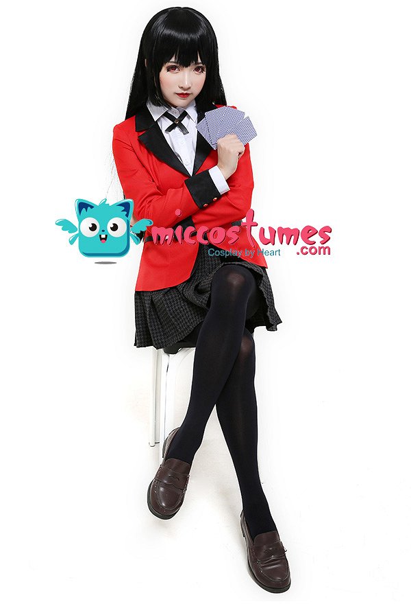 Kakegurui Costume de Cosplay Compulsif Jabami Yumeko Uniforme Scolaire