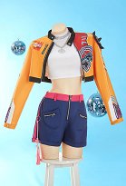 Kpop Killer Leader Vocal Cosplay Costume Doublure et veste avec pantalon court et collier
