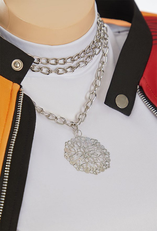 K-POP: Cazadoras de Demonios Rumi Cosplay Costume Forro y Chaqueta con Pantalones Cortos y Collar K-POP: Cazadoras de Demonios Rumi Cosplay Costume Forro y Chaqueta con Pantalones Cortos y Collar