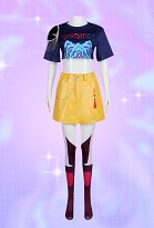 Kpop Killer Main Dancer Cosplay Costume Haut et jupe avec chaussettes et chaîne de taille