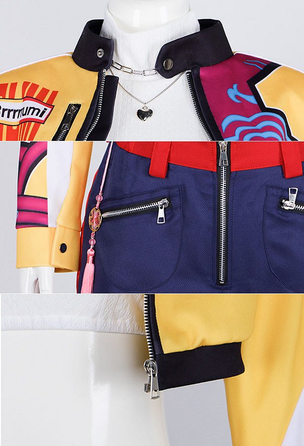 K-POP: Cazadoras de Demonios Cosplay Costume Forro y Chaqueta con Pantalones Cortos y Collar K-POP: Cazadoras de Demonios Cosplay Costume Forro y Chaqueta con Pantalones Cortos y Collar