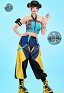 Premium Ver K-POP: Cazadoras de Demonios Zoey Cosplay Top y pantalones con brazalete y anilla