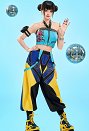 Premium Ver K-POP: Cazadoras de Demonios Zoey Cosplay Top y pantalones con brazalete y anilla