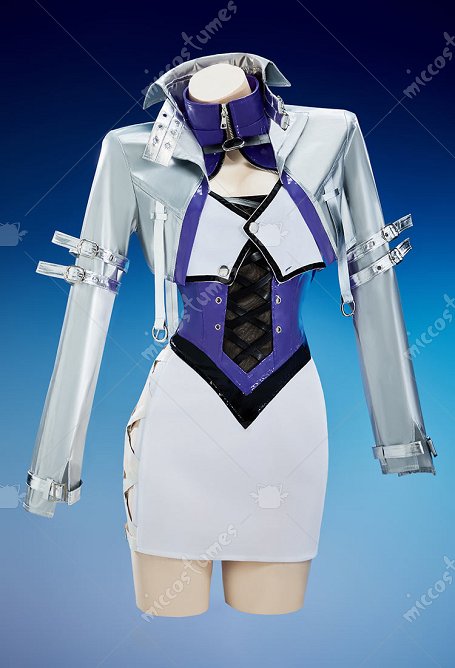 KOF Shermie Cosplay Costume Collab Skins Robe et veste avec liens de bras