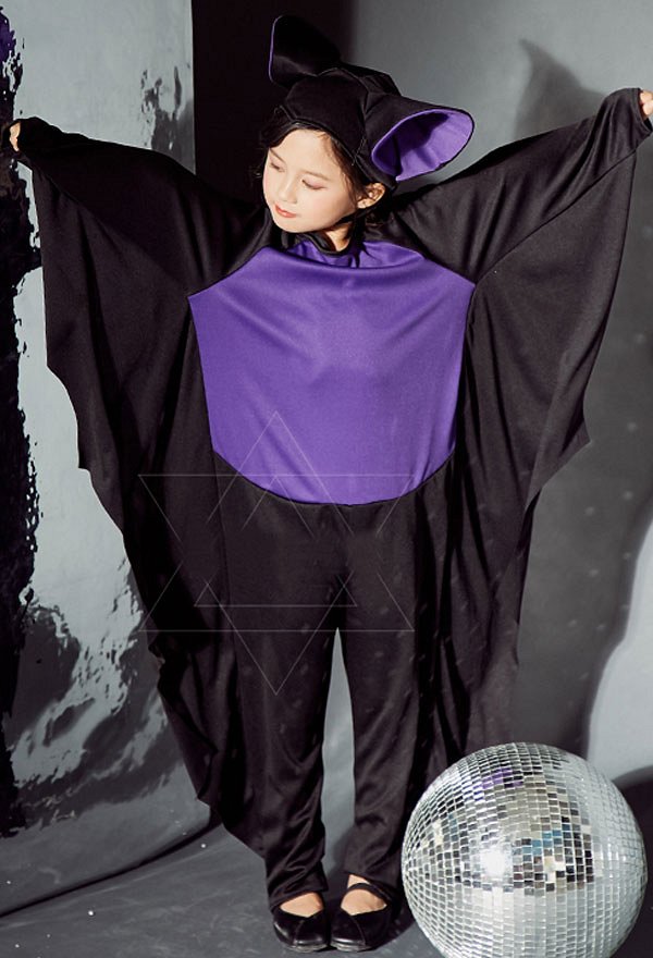 Child Little Bat Halloween Costume Funny Bodysuit for Halloween and Stage