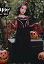 Halloween Costume Vampire Fantôme Mariée Cosplay Robe de Princesse pour Enfant