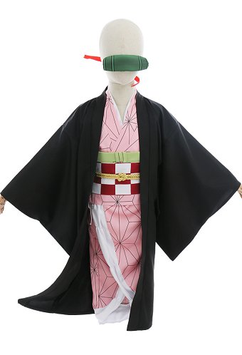 Kids KNY Red Bean Haori Fullset Cosplay Costume