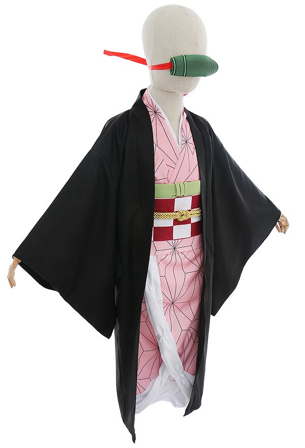 Kids KNY Red Bean Haori Fullset Cosplay Costume