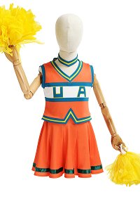 Kinder MHA MHA Uniform Cheerleader Cosplay Kostüm mit Cheerleading Poms