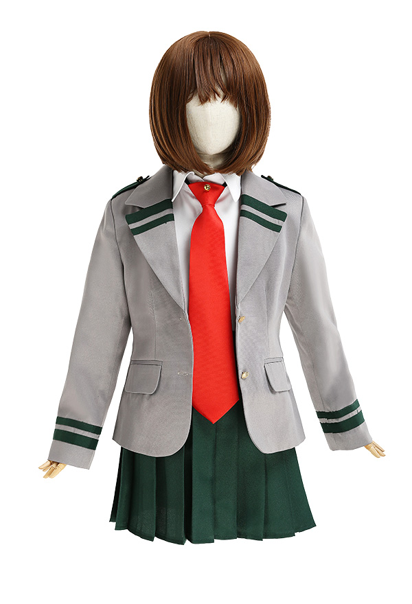MHA Boku Ochako Tsuyu Cosplay Disfraz Uniforme Escolar Infantil Conjunto Completo con Corbata