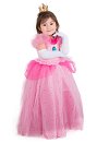 Child Girls Girl Peach Dress Halloween Costume for Kids with Crown